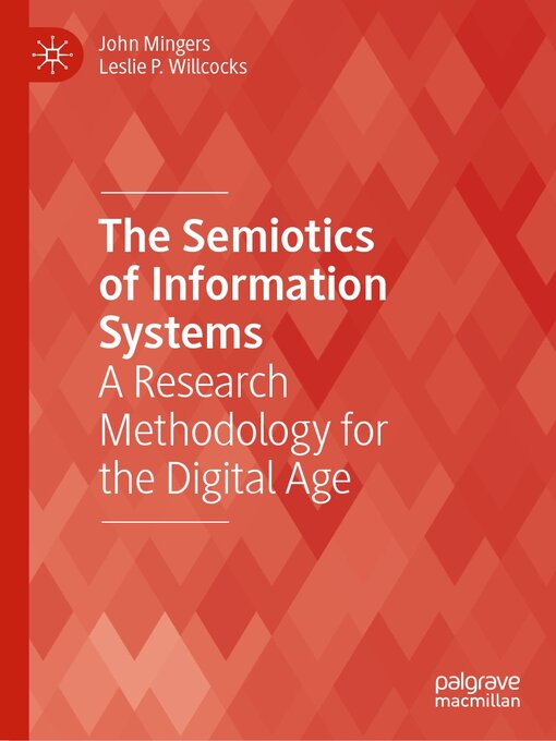 Title details for The Semiotics of Information Systems by John Mingers - Available